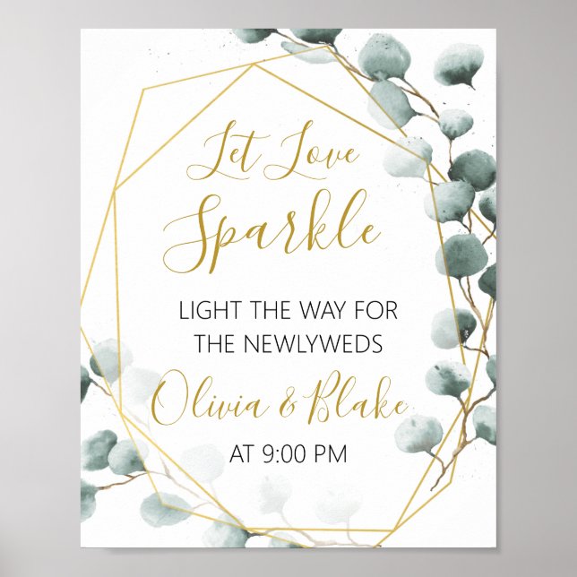 Eukalyptus Themed Sparkler Absenden eines Signalto Poster (Vorne)