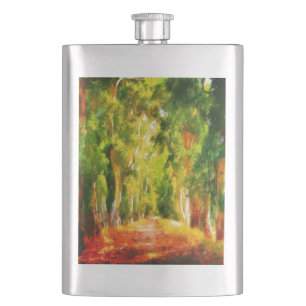 Eukalyptus Tree Lined Avenue Pointillism Art Flachmann