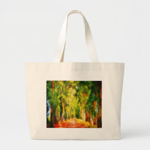 Eukalyptus Tree Lined Avenue Pointillism Art Jumbo Stoffbeutel