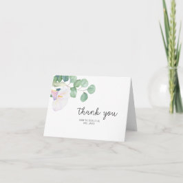 Eukalyptus und calla - Brautparty vielen Dank Dankeskarte