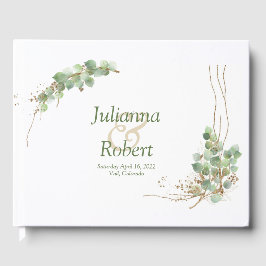 Eukalyptus und Goldgastbuch Gästebuch