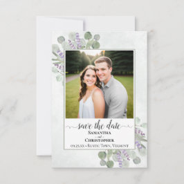 Eukalyptus und Lavender Foto Einfache Hochzeit Save The Date
