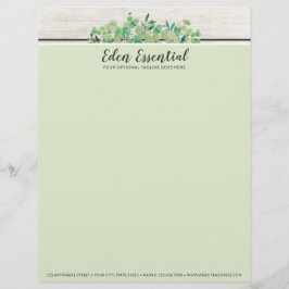 Eukalyptus und Rustikaler Öko Briefbogen