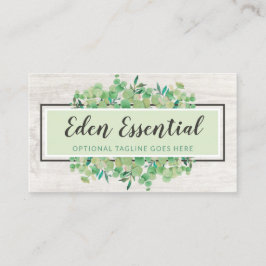Eukalyptus und Rustikaler Öko Visitenkarte