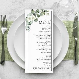 Eukalyptus und weiße Blume Hochzeitskarte Werbekarte