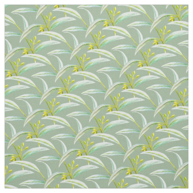 Eukalyptus verlasse Aquarellmalerei Stoff (Muster)
