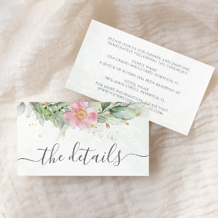 Eukalyptus Verlasse Grünpflanzen Elegante Hochzeit Begleitkarte