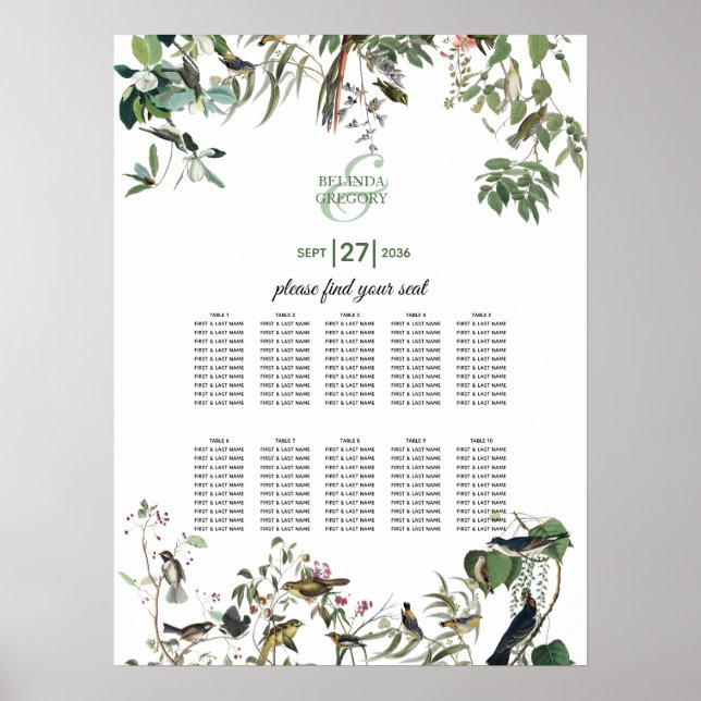 Eukalyptus Verlasse Hochzeitskarte für Grünpflanze Poster (Vorne)