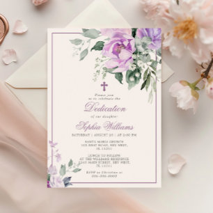 Eukalyptus Violet Blume Dedication Invitation Einladung