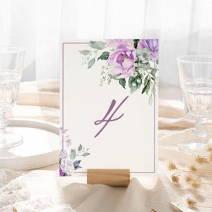 Eukalyptus Violet Blume Hochzeit Tischnummer