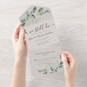 Eukalyptus Vow Renewal Ecru All In One Einladung