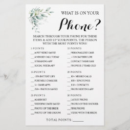 Eukalyptus Was auf Ihrer Telefonduschkarte steht Flyer