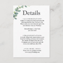 Eukalyptus wassercolor Rustikale Hochzeit Begleitkarte