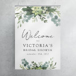Eukalyptus Watercolor Brautparty Begrüßungszeichen Poster<br><div class="desc">Herzlich willkommen im Brautparty mit diesem wunderschönen Eukalyptus-Zeichen,  das sich leicht an den Namen und das Datum der Braut anpassen lässt.</div>