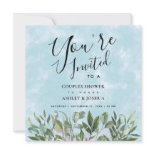 Eukalyptus Watercolor Couples Dusche