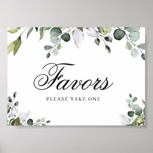 Eukalyptus Watercolor Favoriten Plakatzeichen Poster