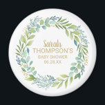 Eukalyptus Watercolor Greenery Custom-Magnet Magnet<br><div class="desc">Ein niedlicher Eukalyptus-Grünkranz-Babyduschmagnet. Ein lustiges Geschenk für Ihre Baby Duschgäste! Entworfen für Sie von BlackBerry Boulevard.</div>