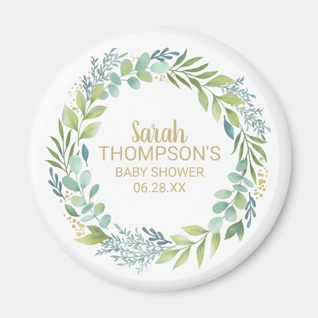 Eukalyptus Watercolor Greenery Custom-Magnet Magnet (Vorne)