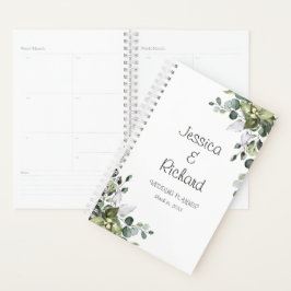 Eukalyptus Watercolor Hochzeitsplaner Planer