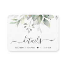 Eukalyptus Watercolor QR Code Hochzeitdetails