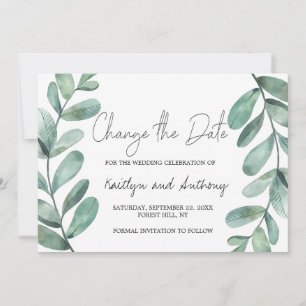 Eukalyptus-Watercolor Save The Date