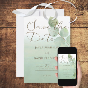 Eukalyptus-Watercolor-Wash Save the Date