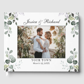 Eukalyptus Watercolor Wedding FOTO Gästebuch