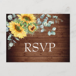 Eukalyptus Watercolor Wedding RSVP Postkarte