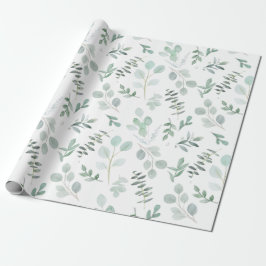 Eukalyptus Watercolor Wrapping Paper Geschenkpapier