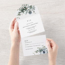 Eukalyptus Wedding All In One Einladung