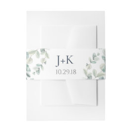 Eukalyptus Wedding Belly Bands Einladungsbanderole