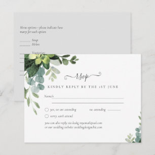 Eukalyptus Wedding - Blätter für Aquarellpflanzen Postkarte