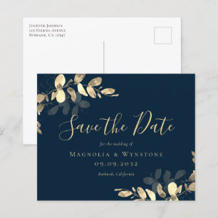 Eukalyptus Wedding BUDGET Speichern Sie das Datum 
