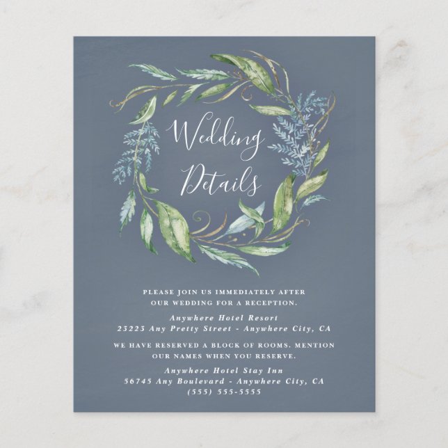 Eukalyptus Wedding Cards (Vorderseite)