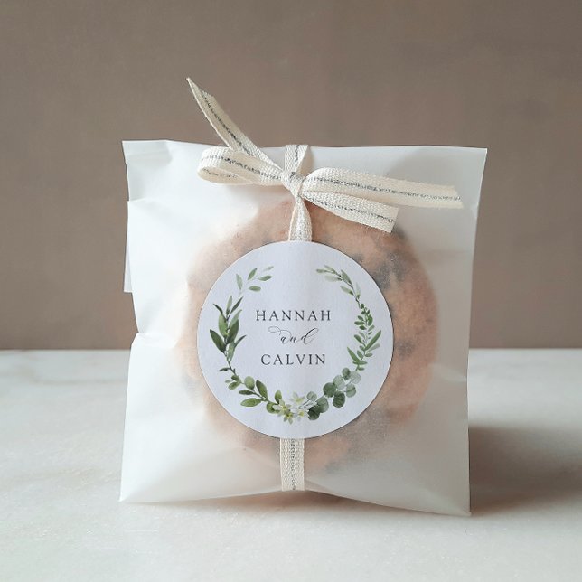 Eukalyptus Wedding Classic Round Sticker (Von Creator hochgeladen)