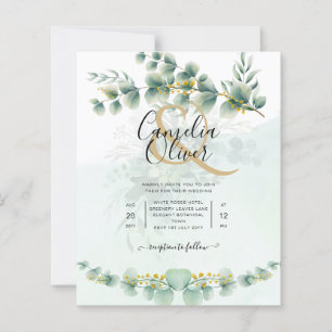 Eukalyptus Wedding Einladung Moderne Vegetation Go