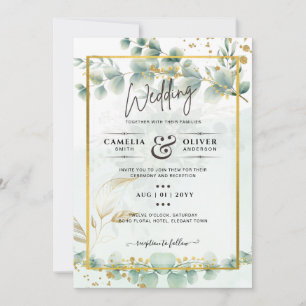 Eukalyptus Wedding Einladung Moderne Vegetation Go