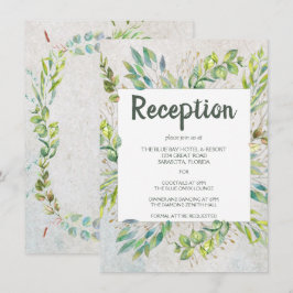 Eukalyptus Wedding Empfang Begleitkarte