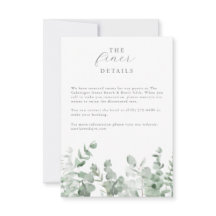 Eukalyptus Wedding Enclosure Details Card