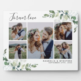 Eukalyptus Wedding Foto Collage Keepake Plaque Fotoplatte