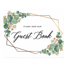 Eukalyptus Wedding Gästebuchzeichen