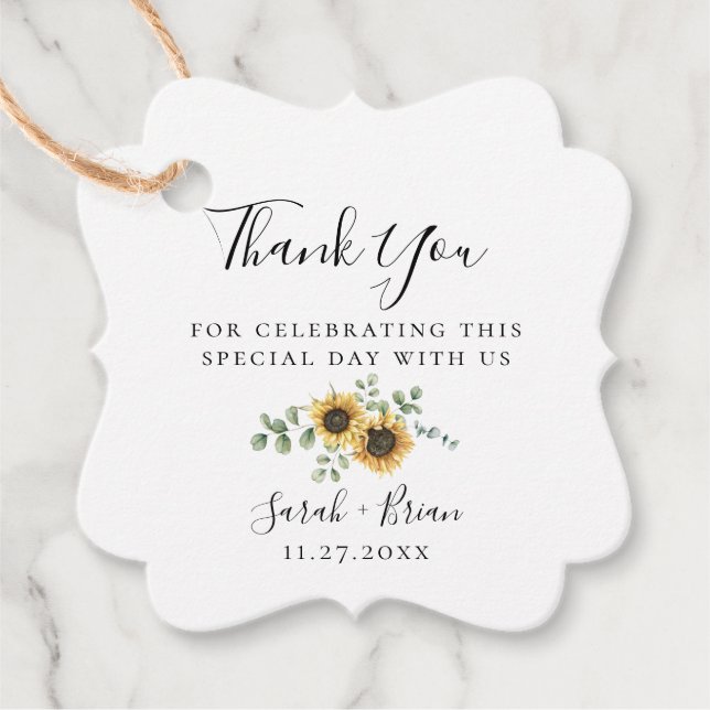 Eukalyptus Wedding Geschenkanhänger (Vorderseite)