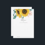 Eukalyptus Wedding Hinweiskarte<br><div class="desc">Diese rustikale Sonnenblumeneukalyptus Trauungsberatungskarte ist perfekt für eine Hochzeit auf dem Land und kann für jede Veranstaltung verwendet werden. Das böhmische Blumendesign besticht durch gelbe Sonnenblumen, rot-rosa Blume und Jäger-grüne Eukalyptusgrün in Aquarellen mit elegantem, modernem Boho-Ambiente. Diese Ratschläge können als Gästebuchalternative für Hochzeitsempfang, Brautparty, Babydusche oder Abschlussfeier verwendet werden. Personalisieren...</div>