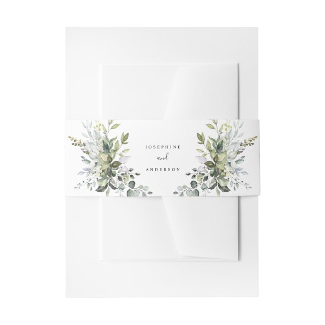 Eukalyptus Wedding Invitation Bly Band (Vorderseite Beispiel)