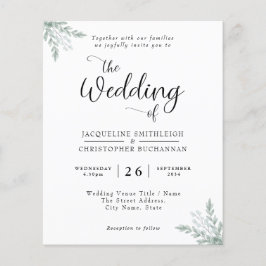 Eukalyptus Wedding Invitation Flyer