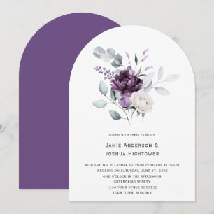 Eukalyptus Wedding lila & Lavender Floral Einladung
