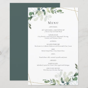 Eukalyptus Wedding Menu