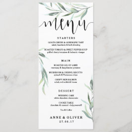 Eukalyptus Wedding Menu Card Menükarte