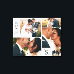 Eukalyptus Wedding Monogram Picture Collage Leinwanddruck<br><div class="desc">Einfache Minimalistische Eukalyptus Rahmen Hochzeit Mit Monogramm Leinwand Wand Kunst Foto Collage. Ideal für den Frühlings- oder Sommergarten oder für die Themenabende im Freien. In einer sanften, dezenten Farbpalette mit aquamarinen Aqua-Grüntönen, pastellfarbener Minze, staubblauen Grauen und schlichter Klassik. Die eleganten Schriftart können durch weitere Anpassungen geändert werden. Dieses Design ist...</div>