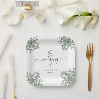 Eukalyptus Wedding Pappteller